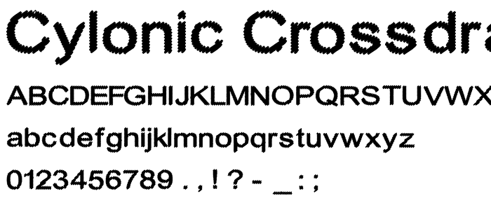 Cylonic Crossdraft font